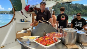 Lunch on boat
