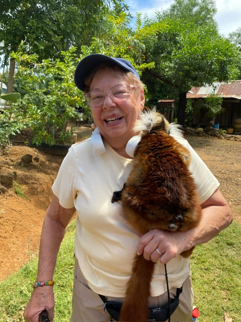 Winnie with Lemur
